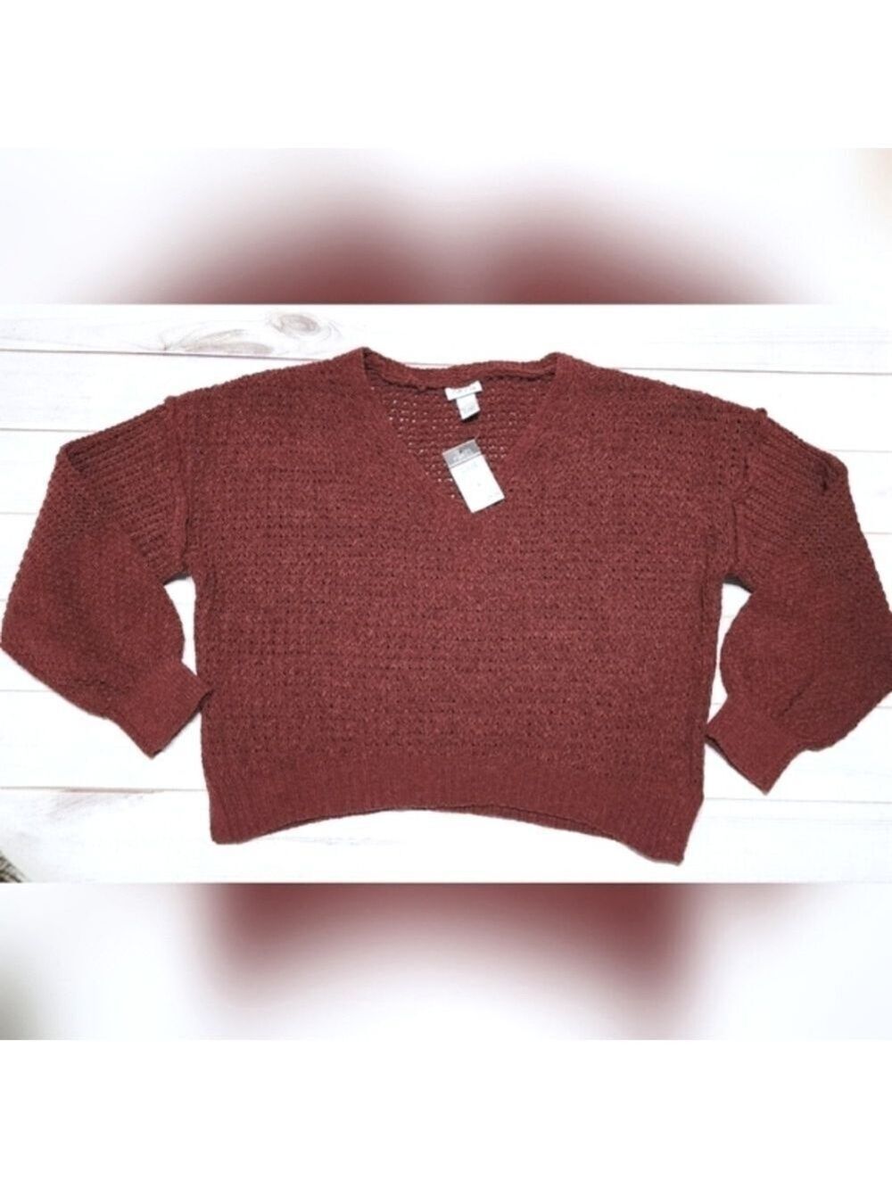 Rue21 Women's Rust Red Oversized Knit Sweater Small - New With Tags